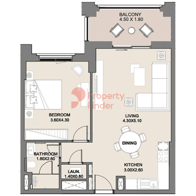 1 Bedroom Apartment