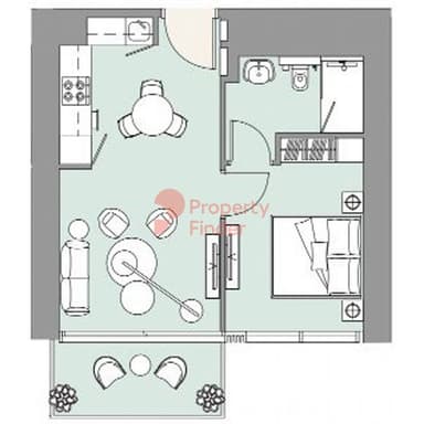 1 Bedroom Apartment - Tower A