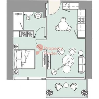 1 Bedroom Apartment - Tower A