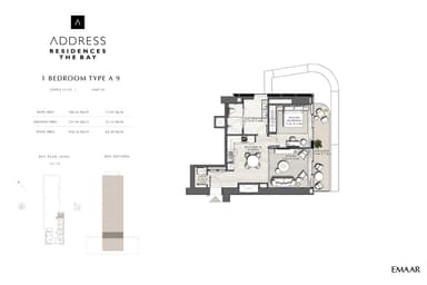 Tower 1 Type 4, Level 1, Unit 06-1 Bedroom Apartment
