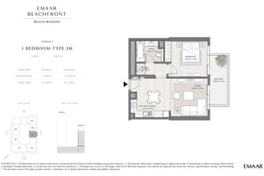 Tower 2 Type 3M, Level 2-18, unit 03-1 Bedroom Apartment