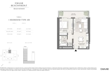 Tower 1 Type 4M, Level 1, Unit 07-1 Bedroom Apartment