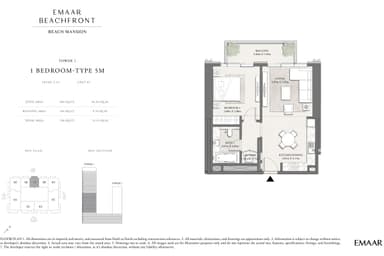 Tower 1 Type 5M, Level 2-19, unit 07-1 Bedroom Apartment
