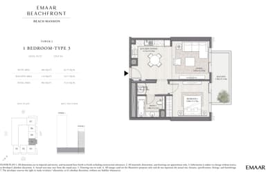 Tower 2 Type 3, Level P2-P7, unit 04-1 Bedroom Apartment