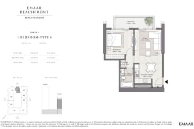 Tower 2 Type 4, Level 2-18, Unit 06-1 Bedroom Apartment