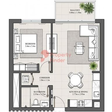 1 Bedroom Apartment