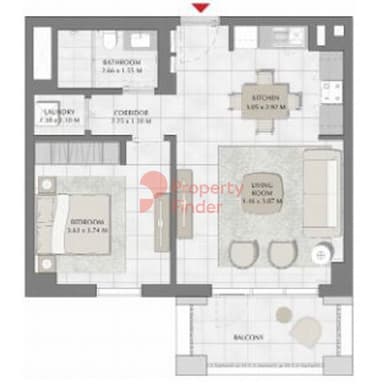 Building 2, Level 2,3,4,5,6-1 Bedroom Apartment