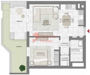 Building 2, Level 1-1 Bedroom Apartment