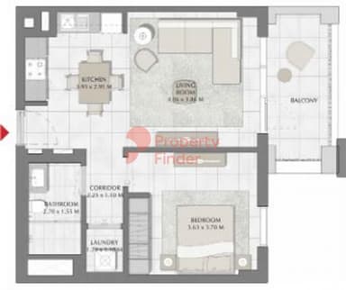 Building 2, Level 2,3,4,5,6-1 Bedroom Apartment