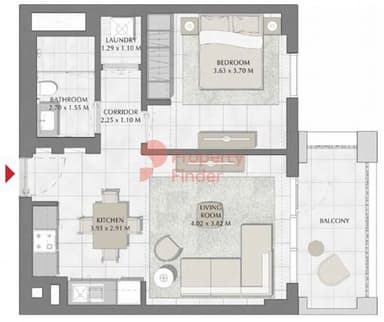 Building 2, Level 1-1 Bedroom Apartment