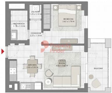 Building 2, Level 8,9-1 Bedroom Apartment