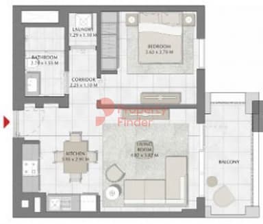 Building 2, Level 7-1 Bedroom Apartment