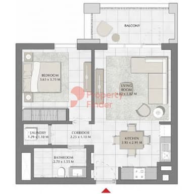 Building 2, Level 8,9-1 Bedroom Apartment