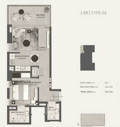 1 Bedroom Apartment