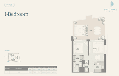 Type E | 1-Bedroom