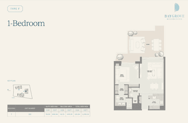 Type F | 1-Bedroom