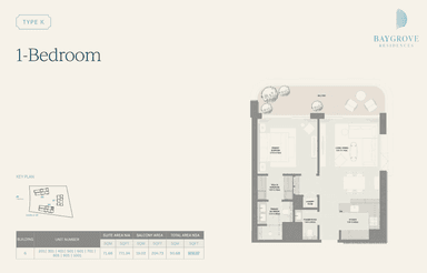 Type K | 1-Bedroom