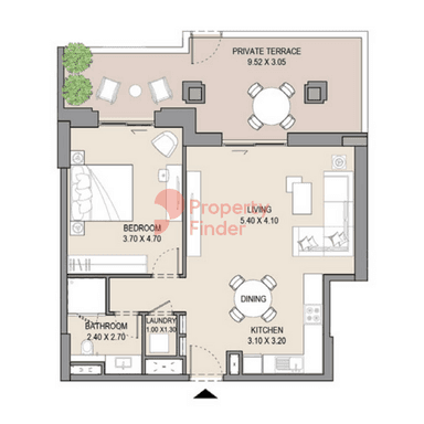 1 Bedroom Apartment