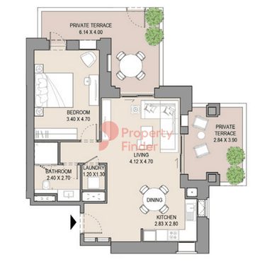 1 Bedroom Apartment