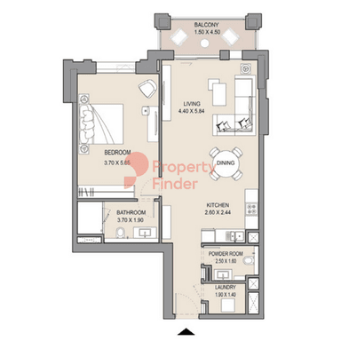 1 Bedroom Apartment