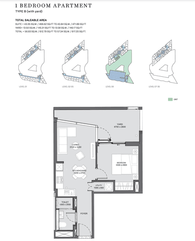 1 Bedroom Apartment