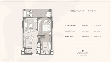 Type A | 1 BR