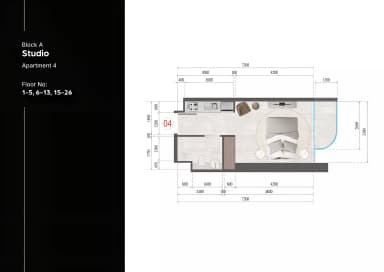 Block B Studio Apartment 4