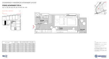 Type A - Apt. no. 203, 303, 403, 503, 603, 703, 803, 903, 1003