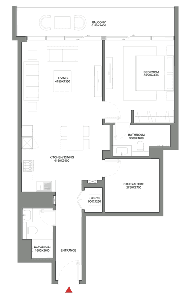 1 Bedroom Apartment