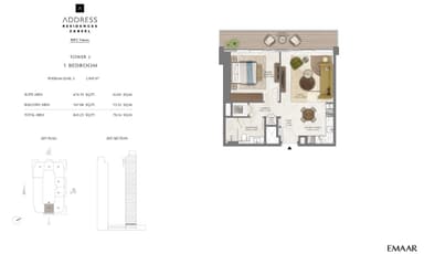 Unit 7, Podium Level 3 - Tower 2 - 1BR ( 018 )