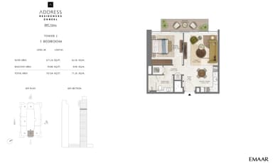 Unit 4, Podium Level 2 - Tower 3 - 1BR ( A9 )