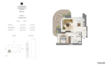 Unit 3, Level 29 - Tower 1 - 1BR ( 7 )