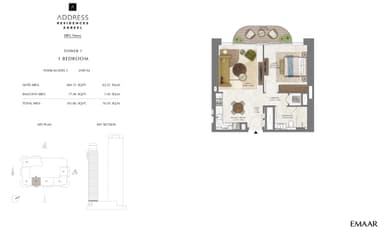 Unit 2, Podium Level 3 - Tower 1 - 1BR ( 6 )