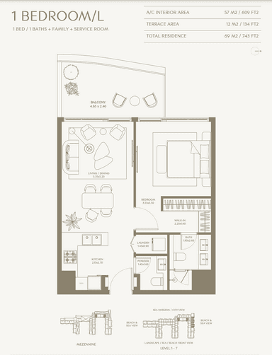 Type L 1 Bedroom
