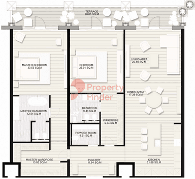 2 Bedroom Penthouse