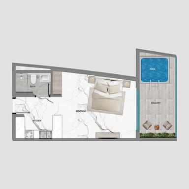 Type A | Studio + Pool
