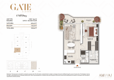 Type D205 - 1 BHK | Gate D