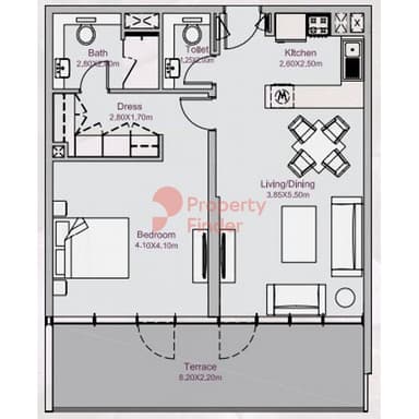 1 Bedroom Apartment
