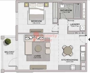 Type 4 Level 1,2,3,4,5 - Building 2 -3-1BD