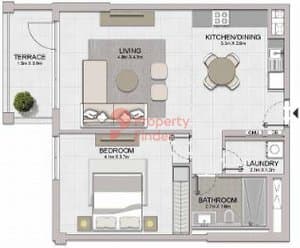Type 1 Level 1,2,3,4,5 - Building 3 -1BD - 1