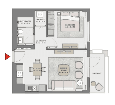 1 Bedroom Apartment
