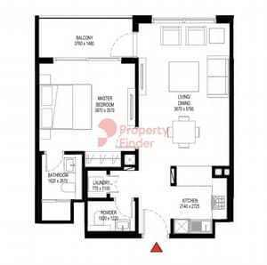 Tower A _Type A (with Balcony) - Variant 4 1BD