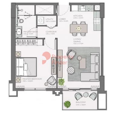 1 Bedroom Apartment