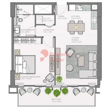 1 Bedroom Apartment
