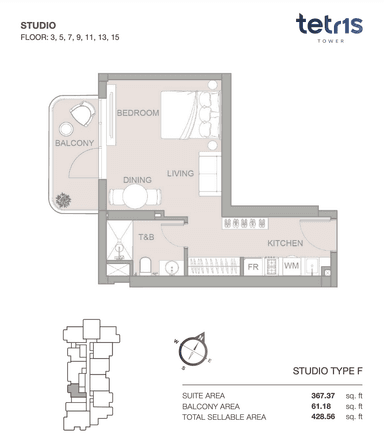 Studio Floor 3, 5, 7, 9, 11, 13, 15