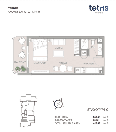 Studio Floor 2, 3, 6, 7, 10, 11, 14, 15