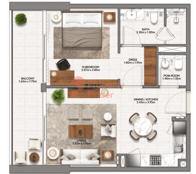 1 Bedroom Apartment