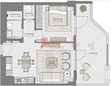 Building 1 Unit M02- 1 Bedroom Apartment