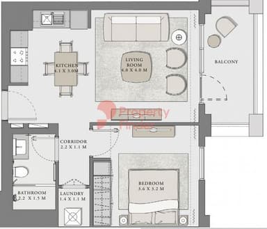 Building 1 Unit 10-1 Bedroom Apartment
