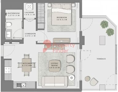 Building 1 Unit 110-1 Bedroom Apartment